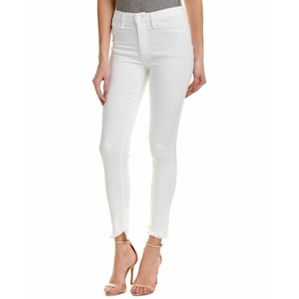 Joe's Jeans Flawless High Rise Skinny Ankle White Slanted Raw Hem Sz 31 New $189